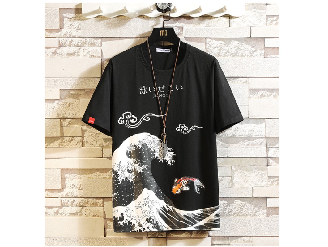 Men's Japanese Style Print T-Shirt