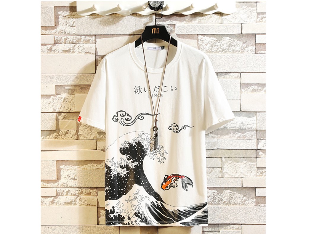 Men's Japanese Style Print T-Shirt