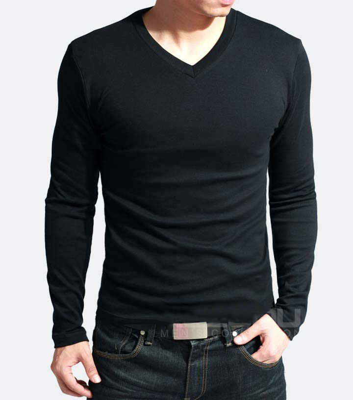 Men's Long Sleeve V-Neck T-Shirt