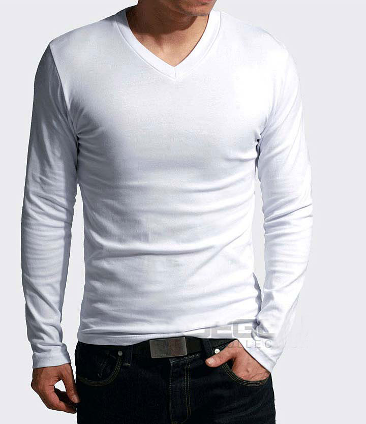 Men's Long Sleeve V-Neck T-Shirt