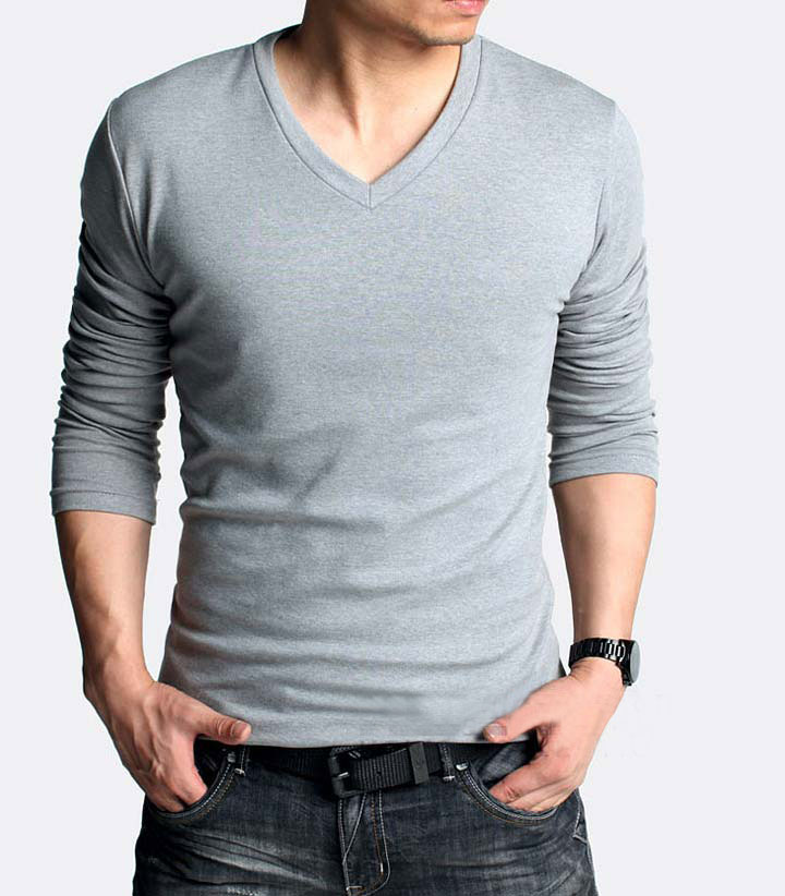 Men's Long Sleeve V-Neck T-Shirt