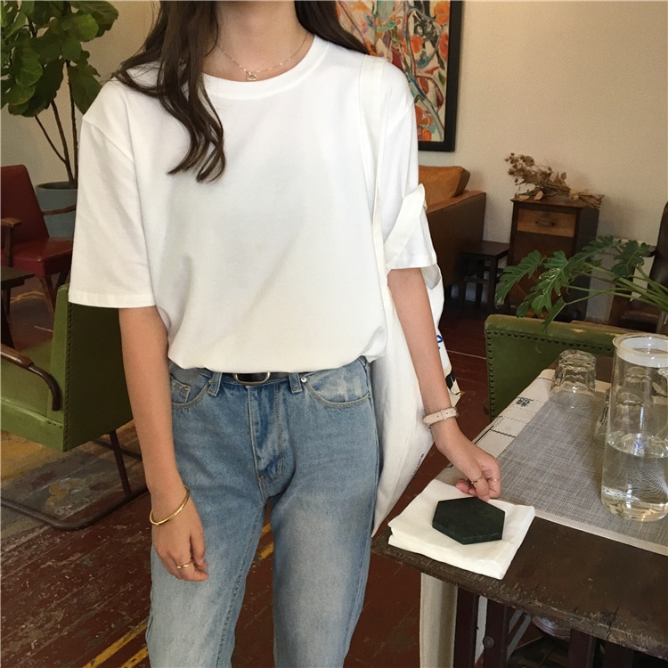 Women's Basic Solid Color T-Shirt