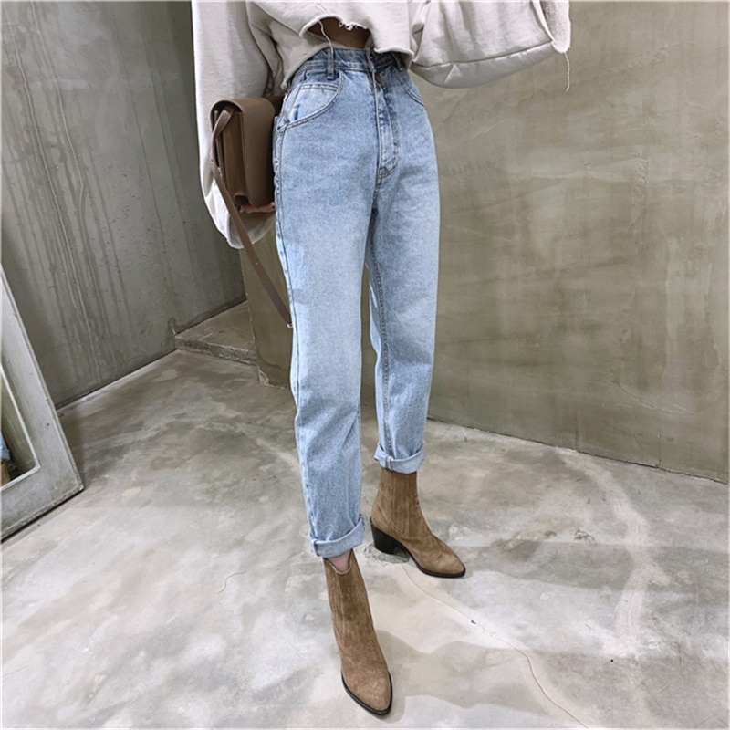 Vintage Loose Blue Jeans for Women