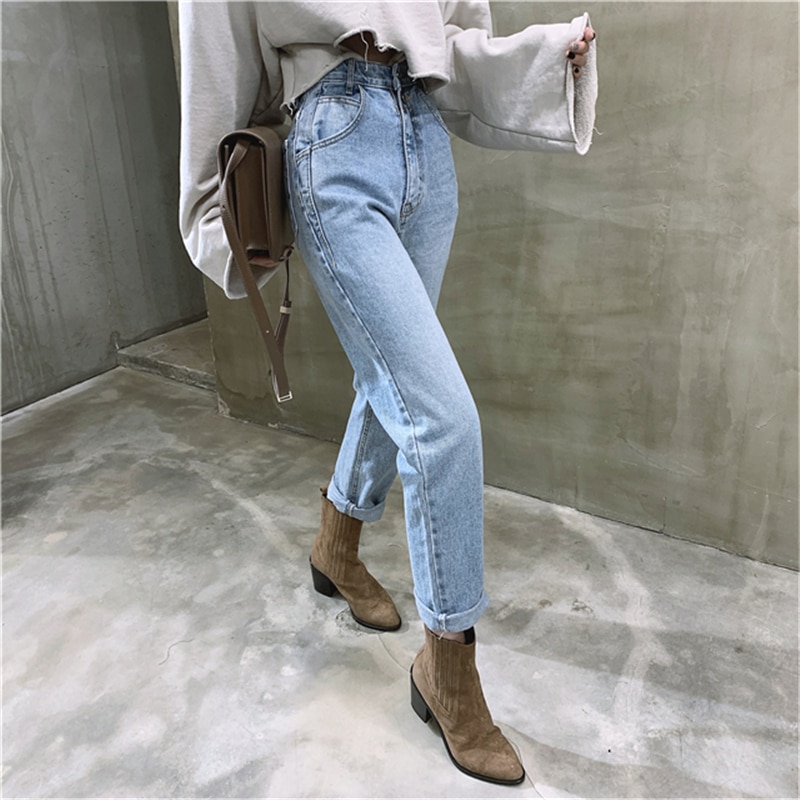 Vintage Loose Blue Jeans for Women