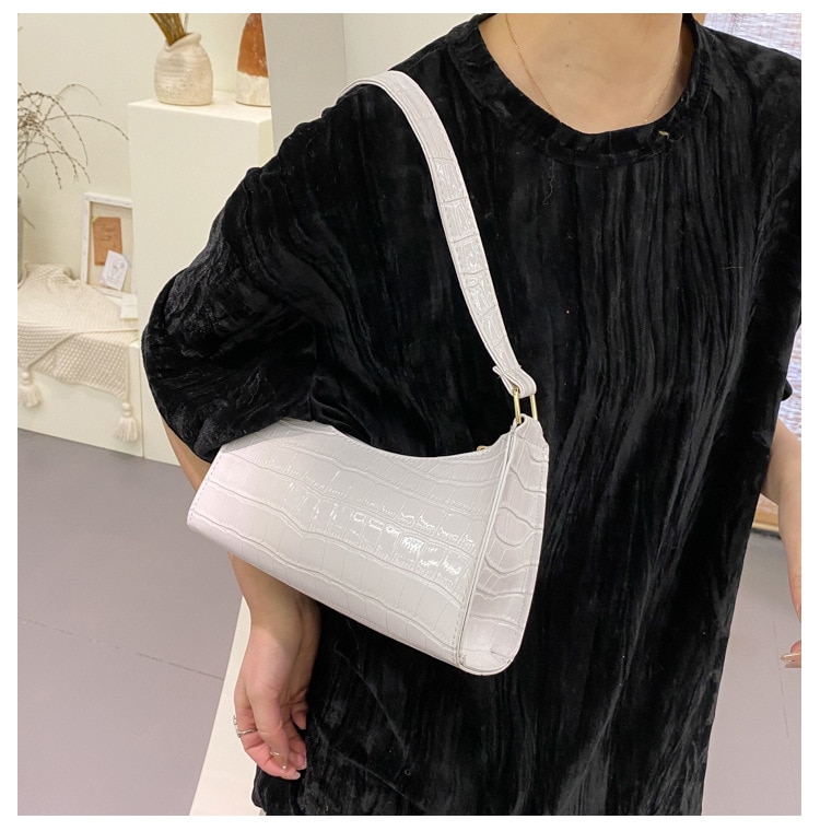 New Fashion Alligator Leather Bag Lady Shoulder Messenger Bags Women Leather Handbags Luxury Brand Crossbody Handbags For Woman