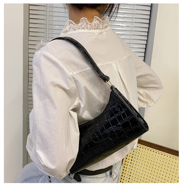 New Fashion Alligator Leather Bag Lady Shoulder Messenger Bags Women Leather Handbags Luxury Brand Crossbody Handbags For Woman