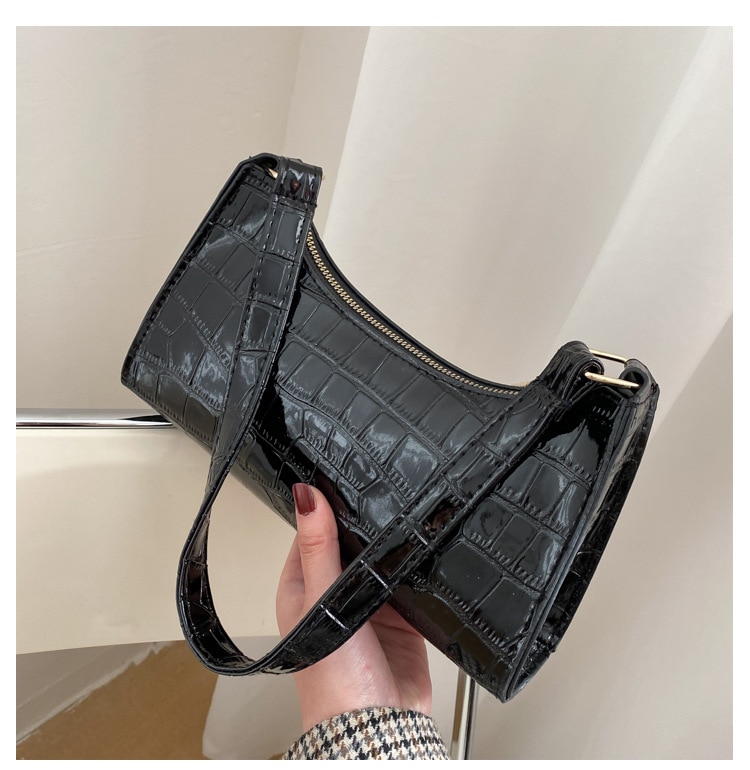 New Fashion Alligator Leather Bag Lady Shoulder Messenger Bags Women Leather Handbags Luxury Brand Crossbody Handbags For Woman