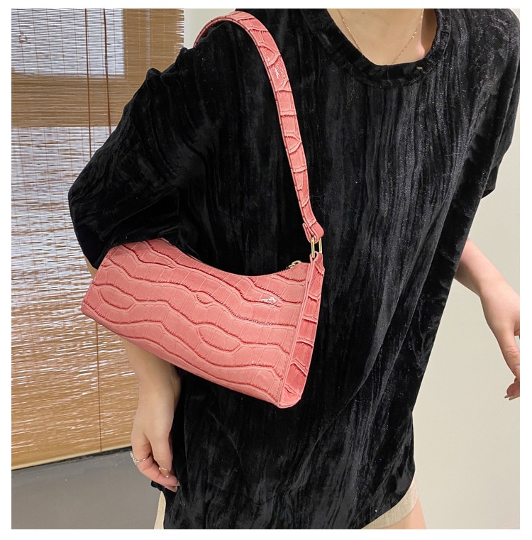 New Fashion Alligator Leather Bag Lady Shoulder Messenger Bags Women Leather Handbags Luxury Brand Crossbody Handbags For Woman