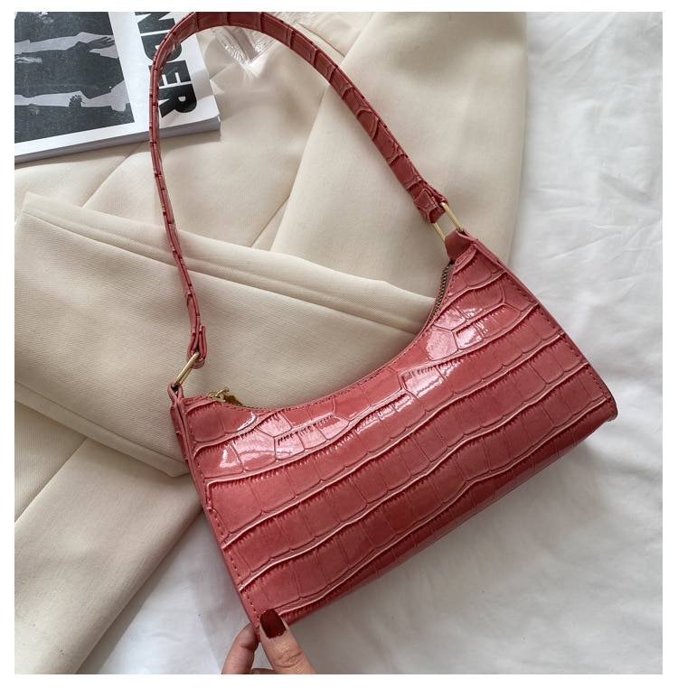 New Fashion Alligator Leather Bag Lady Shoulder Messenger Bags Women Leather Handbags Luxury Brand Crossbody Handbags For Woman