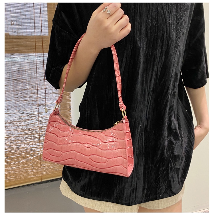 New Fashion Alligator Leather Bag Lady Shoulder Messenger Bags Women Leather Handbags Luxury Brand Crossbody Handbags For Woman