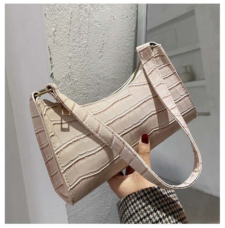 New Fashion Alligator Leather Bag Lady Shoulder Messenger Bags Women Leather Handbags Luxury Brand Crossbody Handbags For Woman