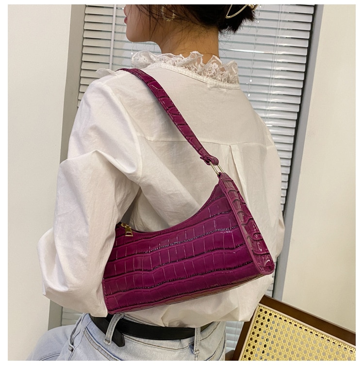 New Fashion Alligator Leather Bag Lady Shoulder Messenger Bags Women Leather Handbags Luxury Brand Crossbody Handbags For Woman