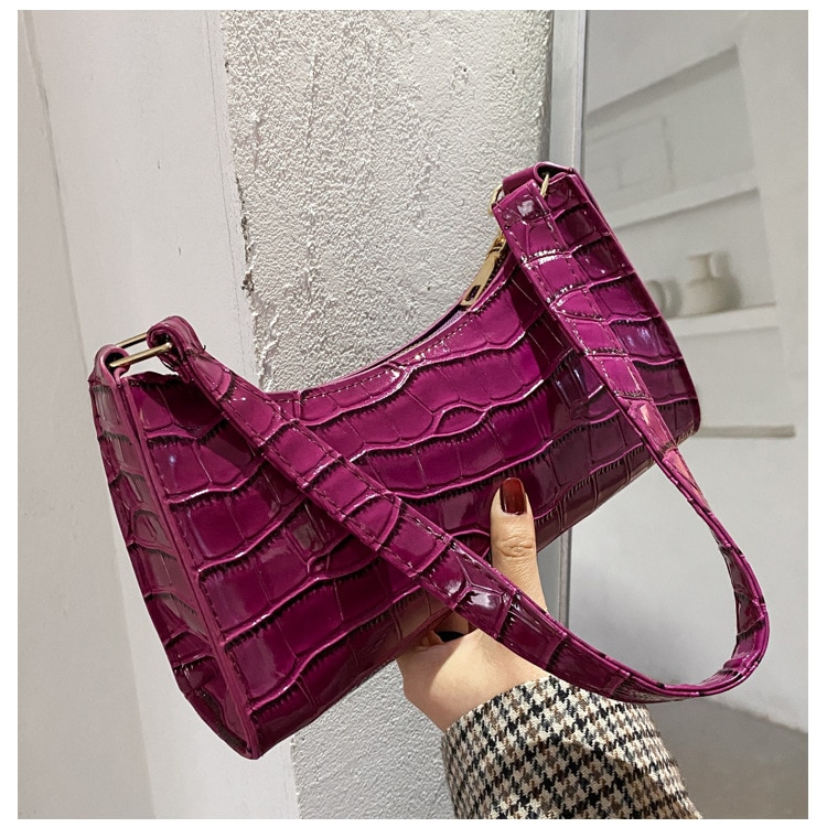 New Fashion Alligator Leather Bag Lady Shoulder Messenger Bags Women Leather Handbags Luxury Brand Crossbody Handbags For Woman