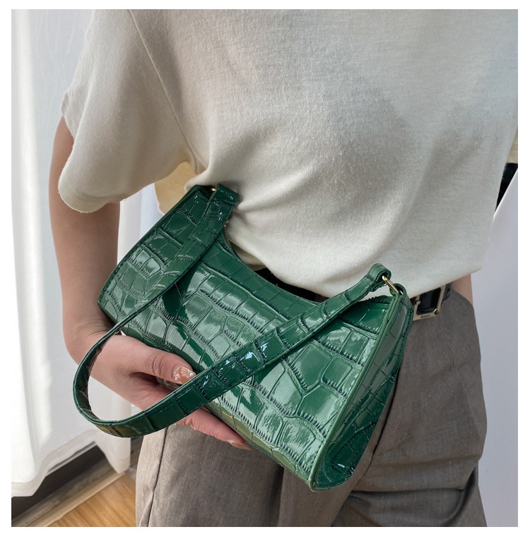 New Fashion Alligator Leather Bag Lady Shoulder Messenger Bags Women Leather Handbags Luxury Brand Crossbody Handbags For Woman