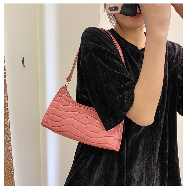 New Fashion Alligator Leather Bag Lady Shoulder Messenger Bags Women Leather Handbags Luxury Brand Crossbody Handbags For Woman