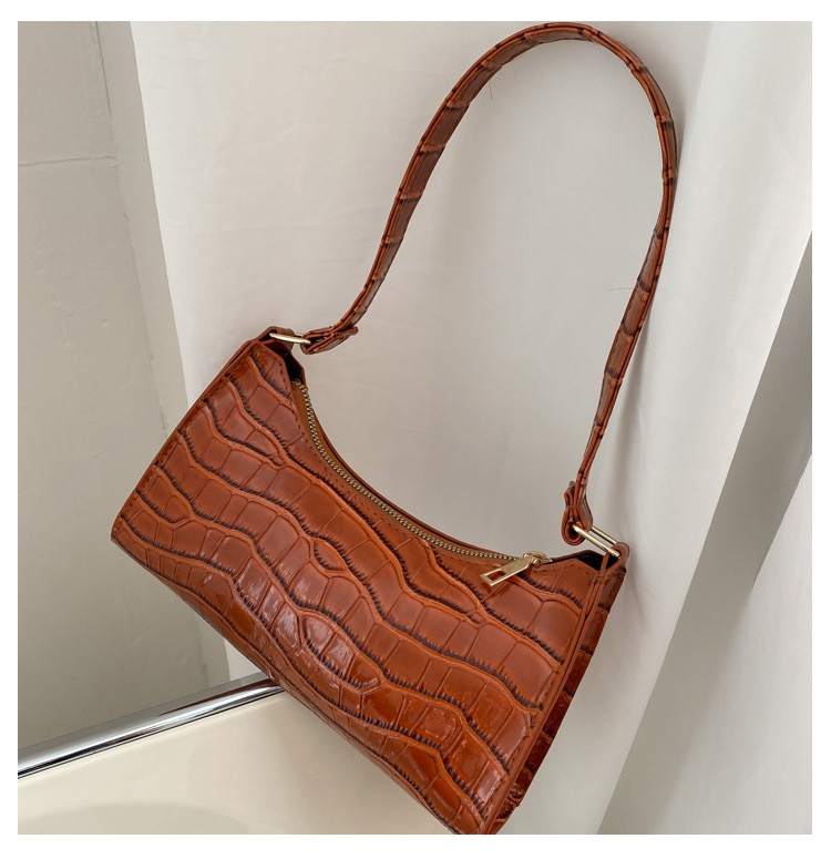 New Fashion Alligator Leather Bag Lady Shoulder Messenger Bags Women Leather Handbags Luxury Brand Crossbody Handbags For Woman