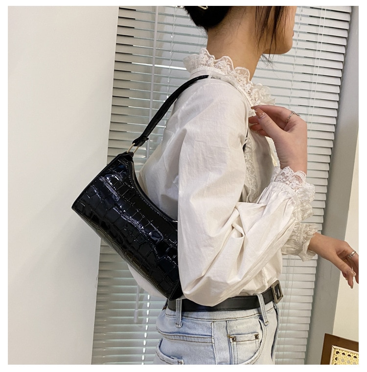 New Fashion Alligator Leather Bag Lady Shoulder Messenger Bags Women Leather Handbags Luxury Brand Crossbody Handbags For Woman