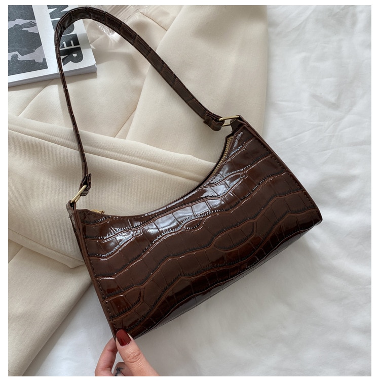 New Fashion Alligator Leather Bag Lady Shoulder Messenger Bags Women Leather Handbags Luxury Brand Crossbody Handbags For Woman