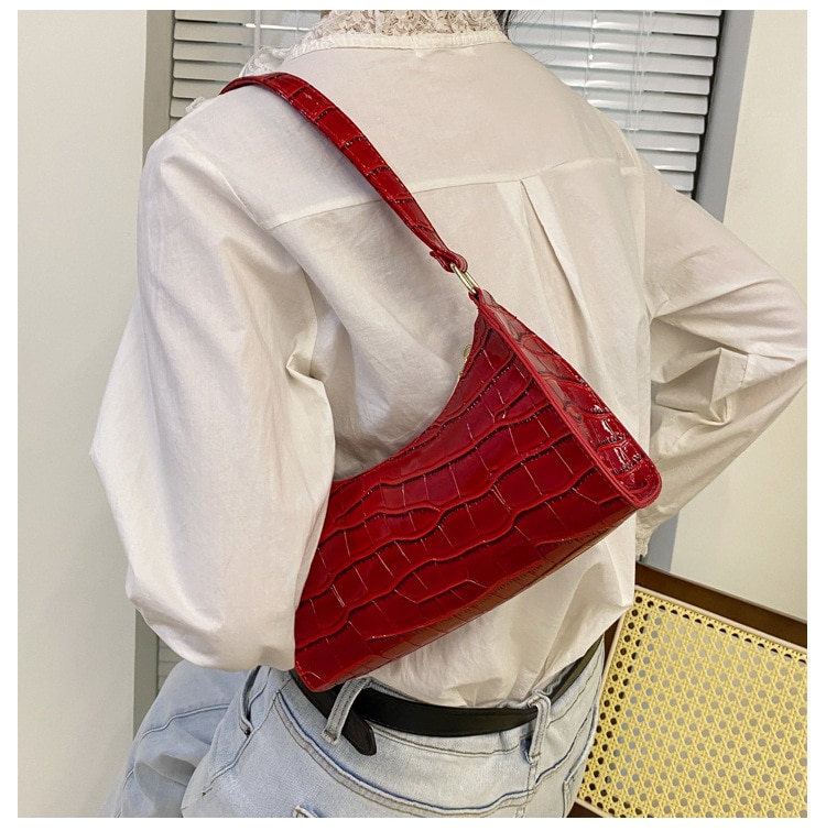 New Fashion Alligator Leather Bag Lady Shoulder Messenger Bags Women Leather Handbags Luxury Brand Crossbody Handbags For Woman