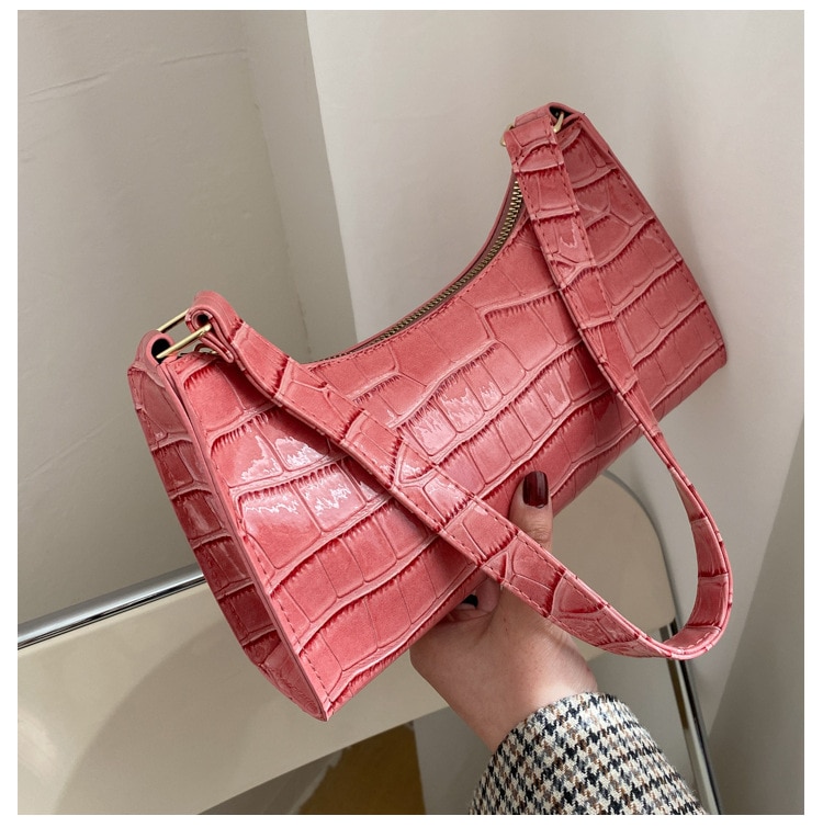 New Fashion Alligator Leather Bag Lady Shoulder Messenger Bags Women Leather Handbags Luxury Brand Crossbody Handbags For Woman