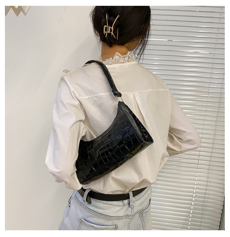 New Fashion Alligator Leather Bag Lady Shoulder Messenger Bags Women Leather Handbags Luxury Brand Crossbody Handbags For Woman