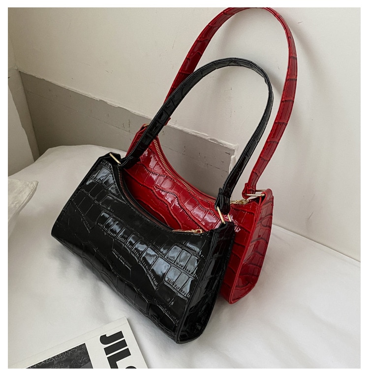 New Fashion Alligator Leather Bag Lady Shoulder Messenger Bags Women Leather Handbags Luxury Brand Crossbody Handbags For Woman