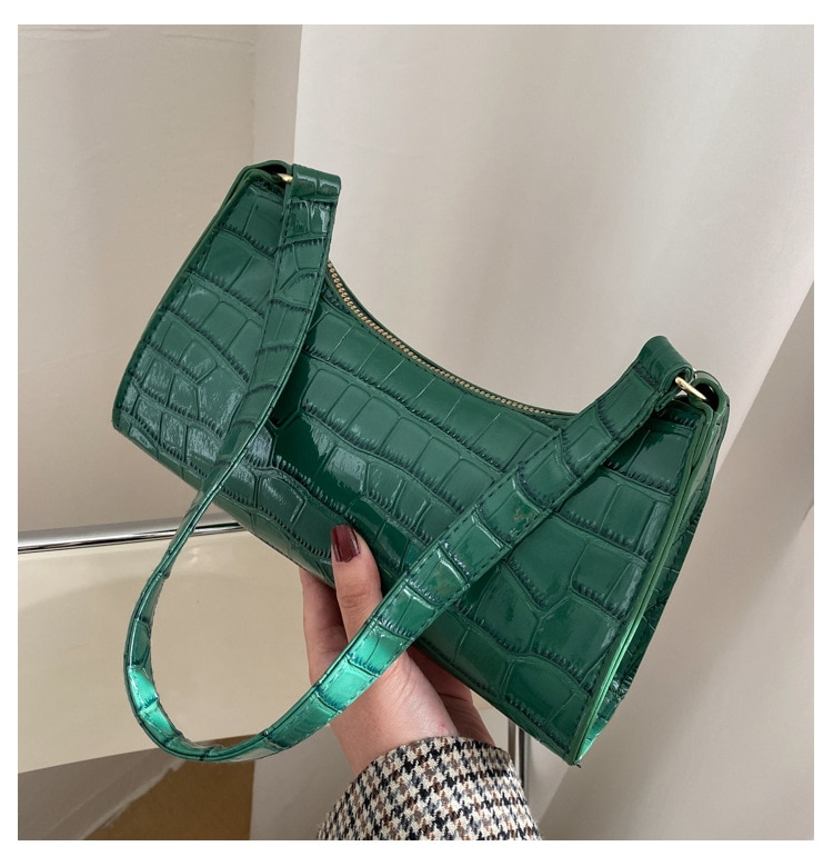 New Fashion Alligator Leather Bag Lady Shoulder Messenger Bags Women Leather Handbags Luxury Brand Crossbody Handbags For Woman