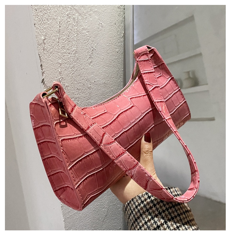 New Fashion Alligator Leather Bag Lady Shoulder Messenger Bags Women Leather Handbags Luxury Brand Crossbody Handbags For Woman