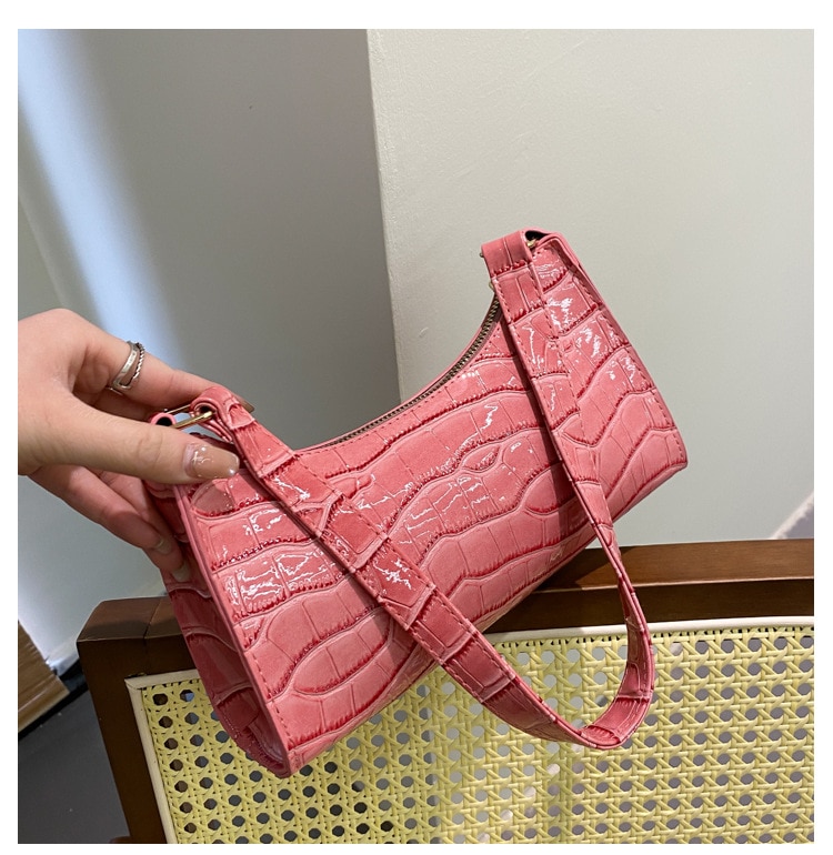 New Fashion Alligator Leather Bag Lady Shoulder Messenger Bags Women Leather Handbags Luxury Brand Crossbody Handbags For Woman