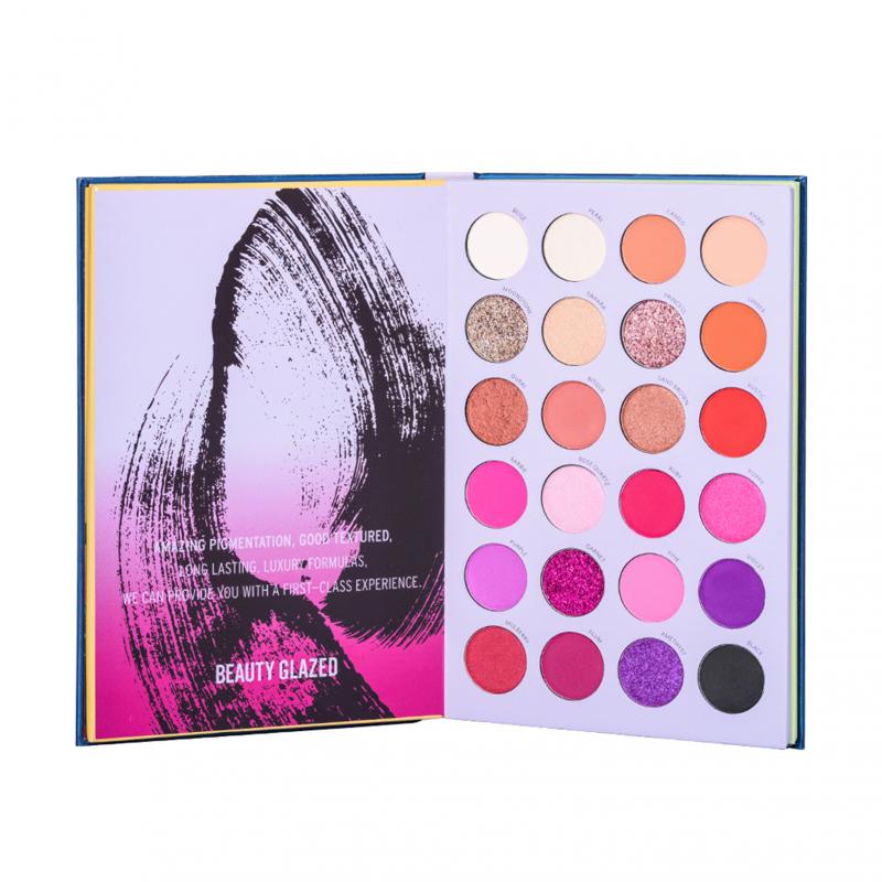 Beauty Glazed 72 Color Eyeshadow palette 3-layer Book Style colorful Highlighter Shimmer Eyeshadow Makeup Glitter Pallete TSLM1