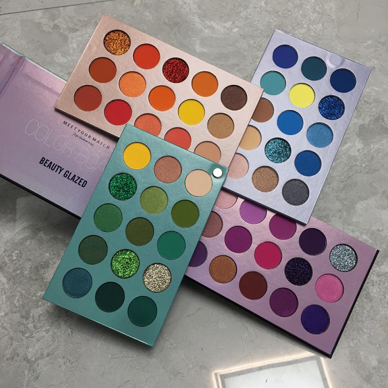 Beauty Glazed 72 Color Eyeshadow palette 3-layer Book Style colorful Highlighter Shimmer Eyeshadow Makeup Glitter Pallete TSLM1