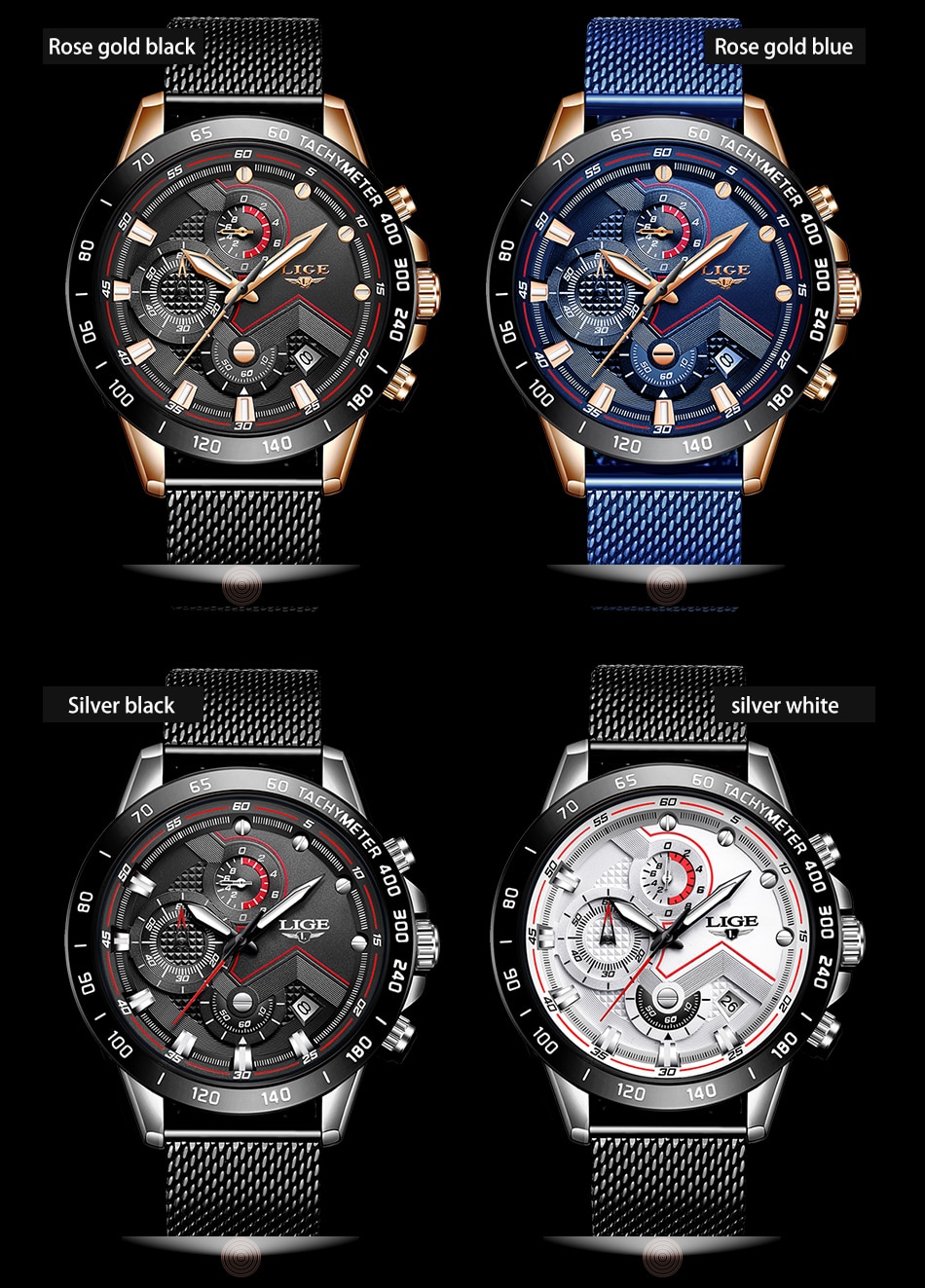 Men's Classic Quartz Waterproof Watches